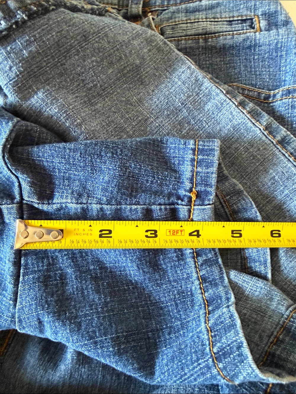 Gloria Vanderbilt Y2K Micro Cargo Pocket 90’s Style Blue Jean Denim Skort Size 6 - Picture 11 of 15